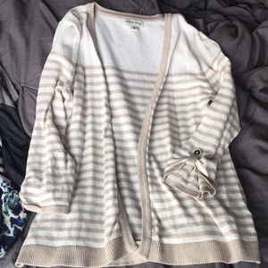 Cream and tan cardigan